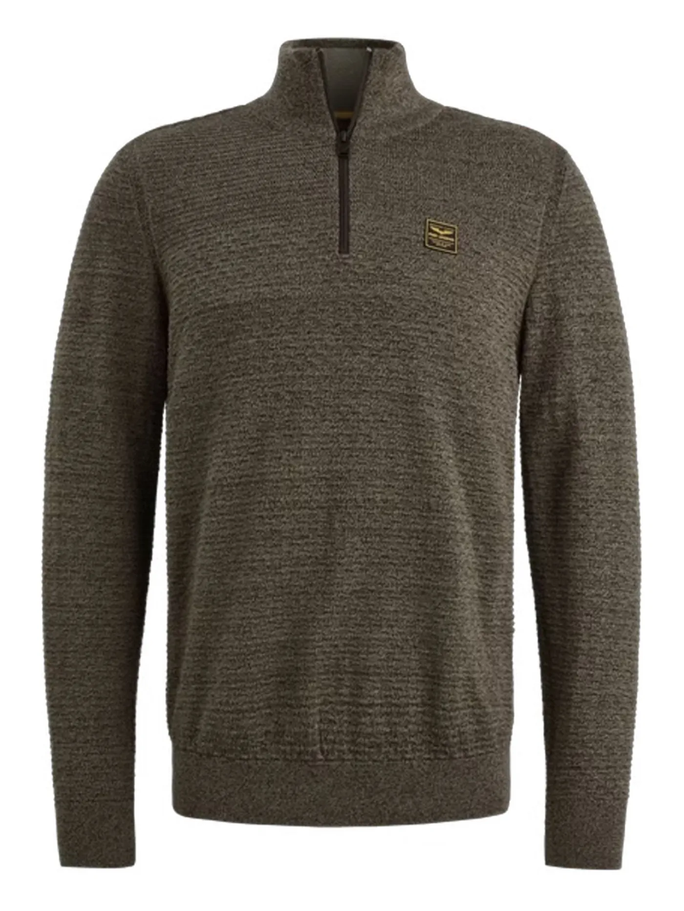 Half zip collar cotton mouline (or