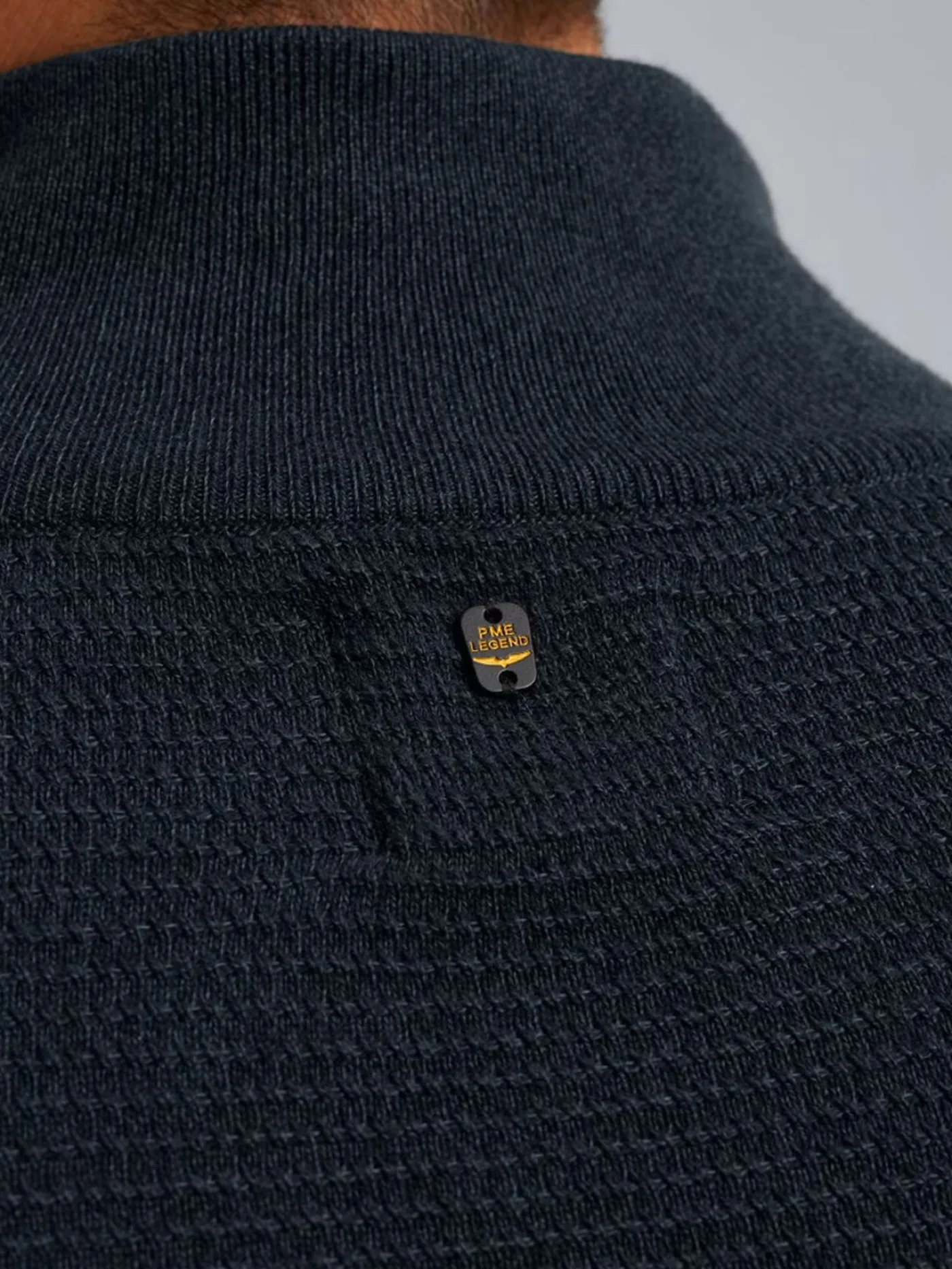 Half zip collar cotton mouline (or