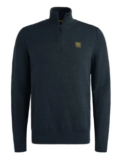 Half zip collar cotton mouline (or