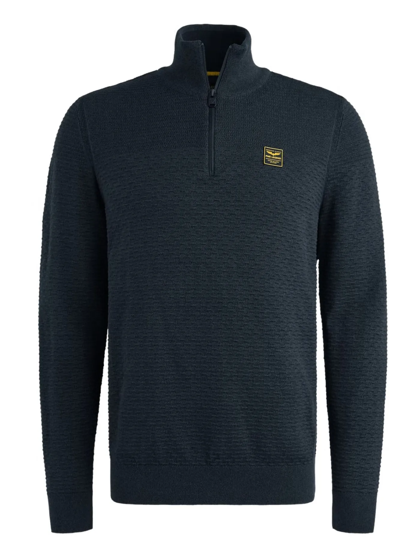 Half zip collar cotton mouline (or