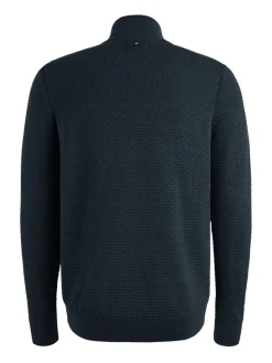 Half zip collar cotton mouline (or
