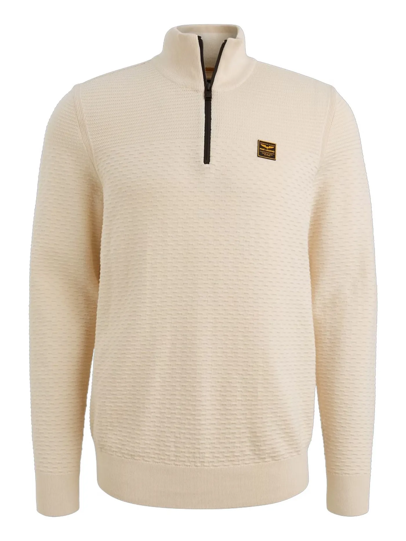 Half zip collar cotton mouline (or