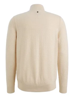 Half zip collar cotton mouline (or