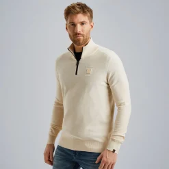Half zip collar cotton modal