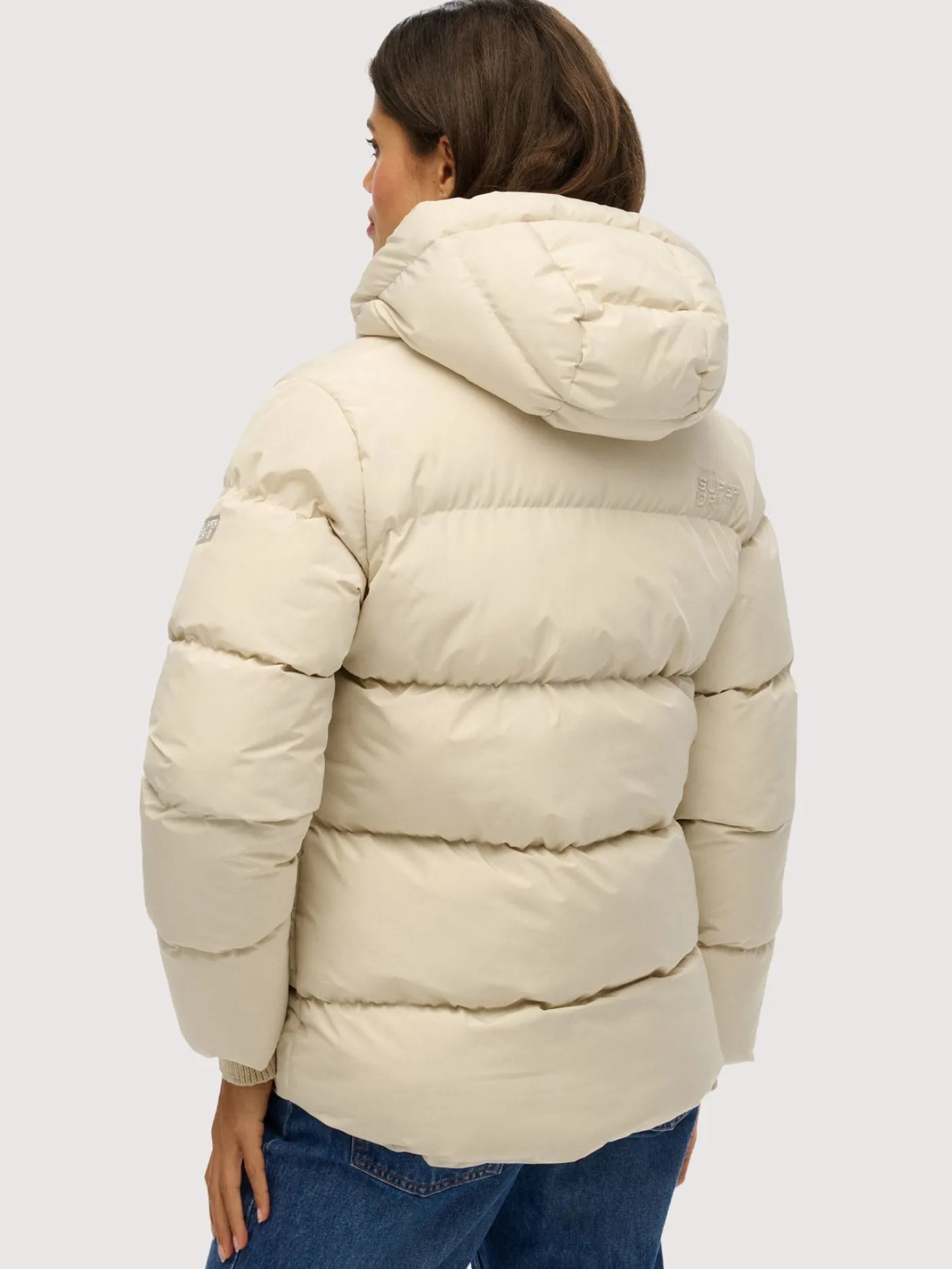 Hooded 5 baffle sports puffer