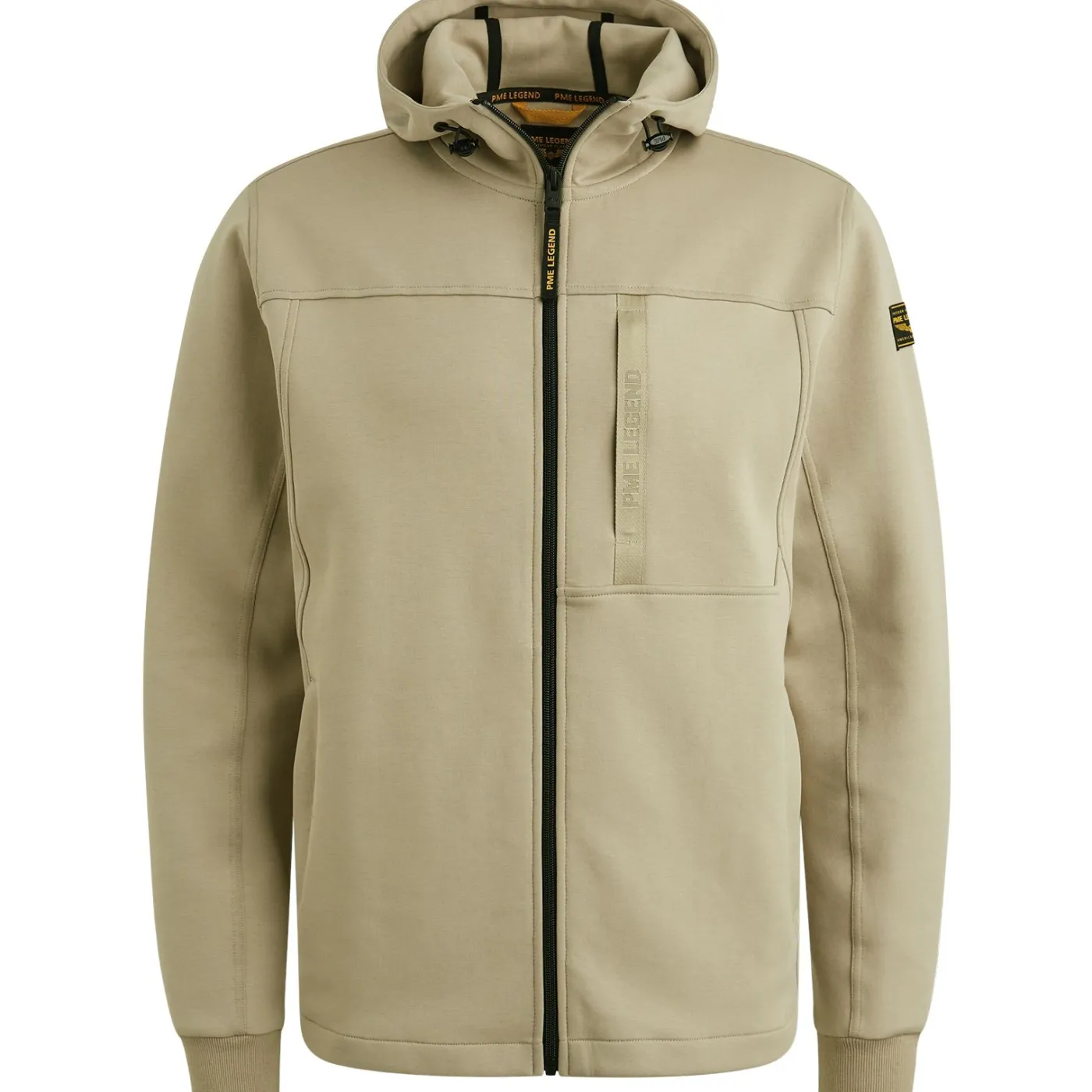 Hooded jacket interlock
