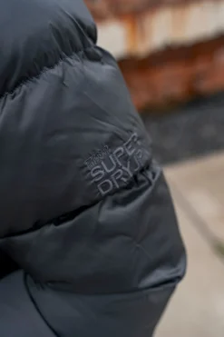 Hooded luxe sports puffer