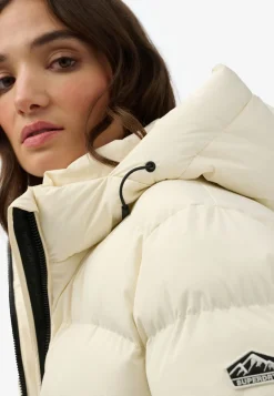 Hooded sports puffer jacket