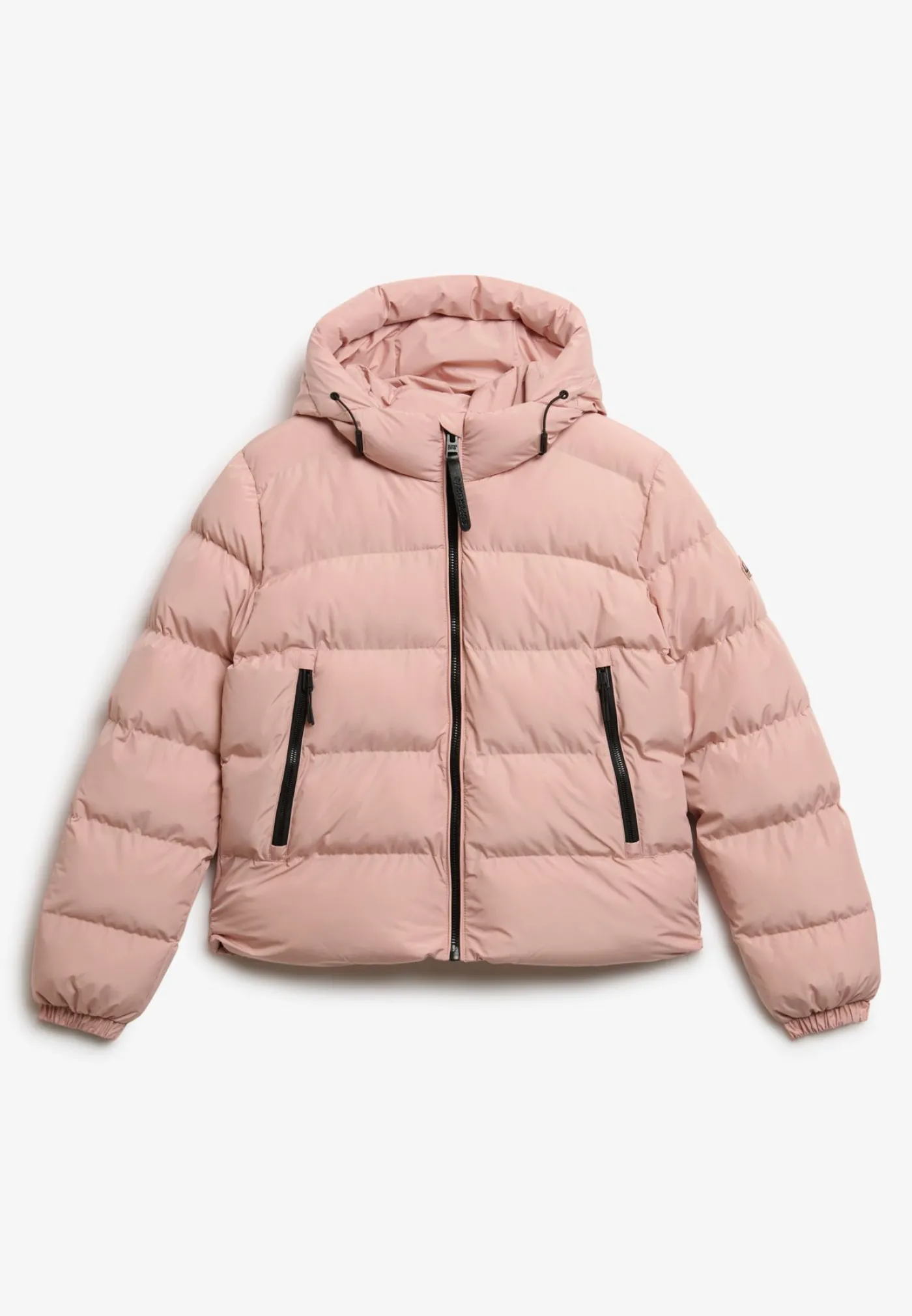 Hooded sports puffer jacket