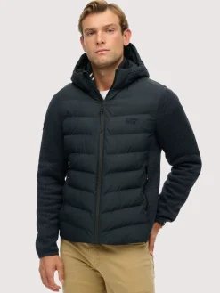 Hooded storm knit hybrid jkt