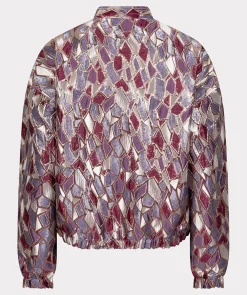 Jacket bomber metallic mosaic