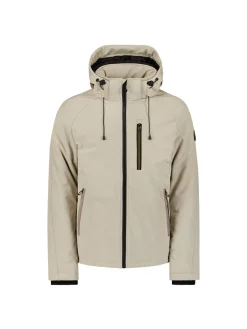 Jacket Short Fit Hooded Softshell Stretch