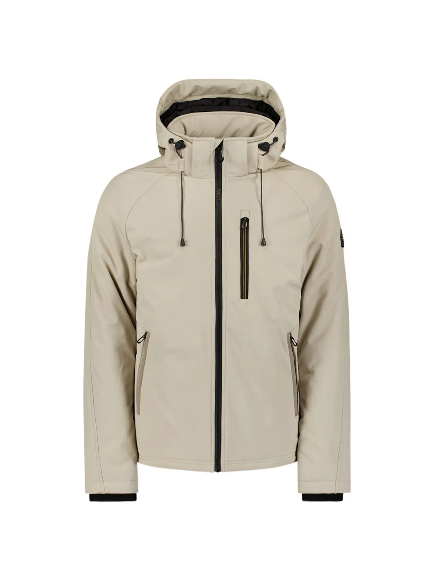 Jacket Short Fit Hooded Softshell Stretch