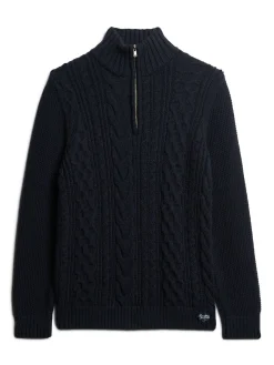 Jacob cable knit half zip