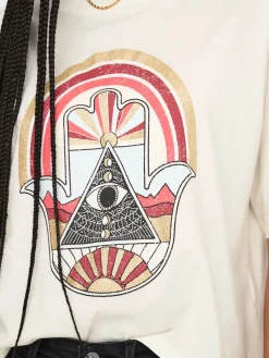 JDYCARLA S/S WASHED PRINT TOP JRS