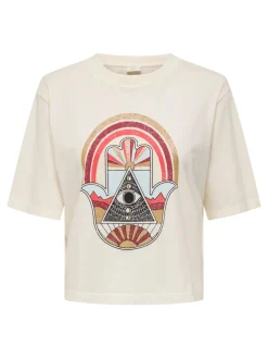 JDYCARLA S/S WASHED PRINT TOP JRS