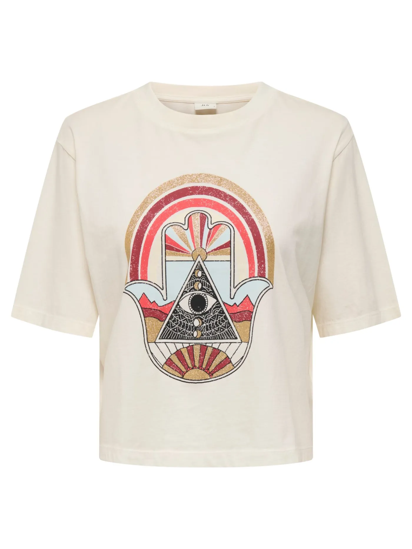 JDYCARLA S/S WASHED PRINT TOP JRS