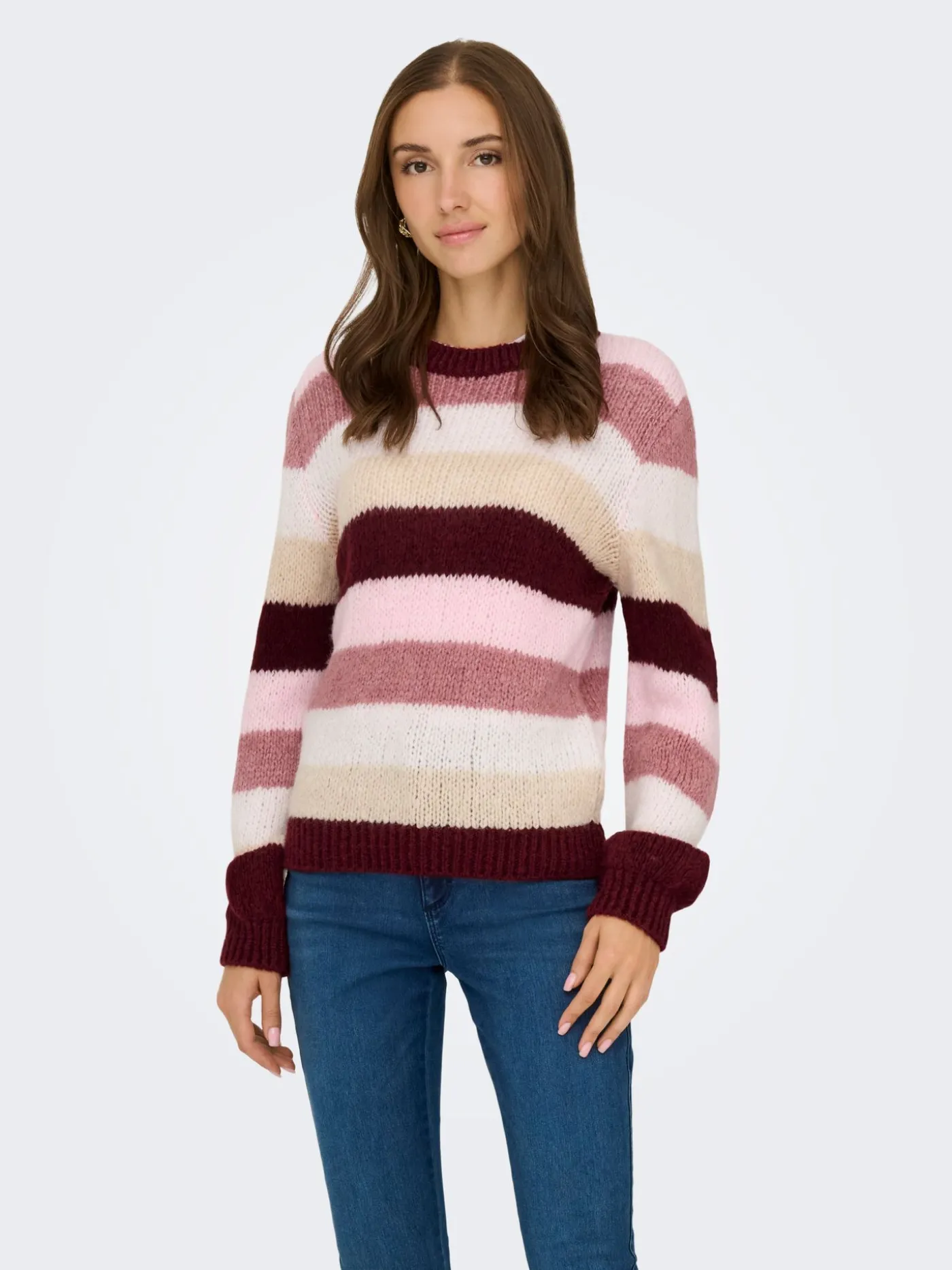 JDYDINEA L/S O-NECK STRIPE PULLOVER