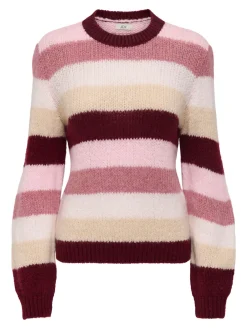 JDYDINEA L/S O-NECK STRIPE PULLOVER