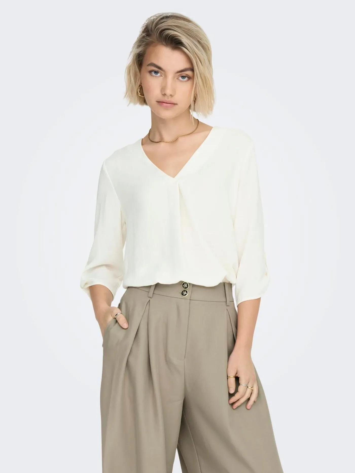 JDYDIVYA LIFE 3/4 TOP WVN NOOS