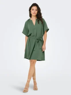 JDYDIVYA LIFE S/S V-NECK DRESS WVN