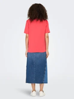 JDYDIVYA LIFE S/S V-NECK TOP WVN DI