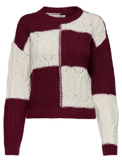 JDYJUSTY L/S MIX STRUC PULLOVER KNT