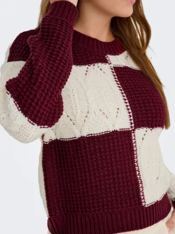 JDYJUSTY L/S MIX STRUC PULLOVER KNT