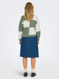 JDYJUSTY L/S MIX STRUC PULLOVER KNT