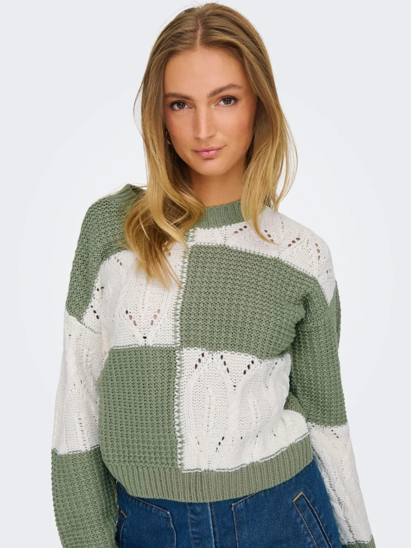 JDYJUSTY L/S MIX STRUC PULLOVER KNT