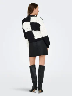 JDYJUSTY L/S MIX STRUC PULLOVER KNT