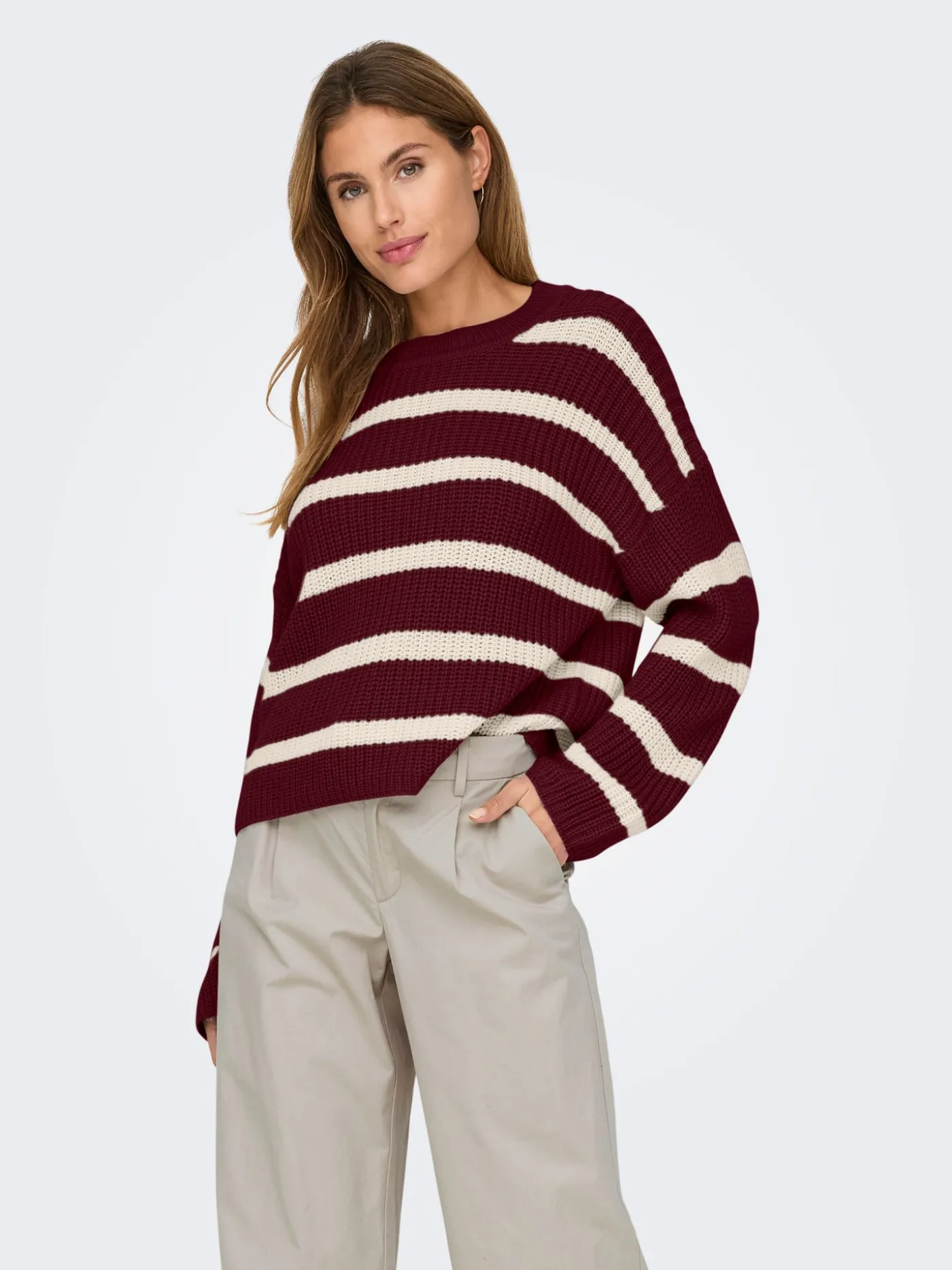 JDYJUSTY L/S STRIPE PULLOVER KNT NO