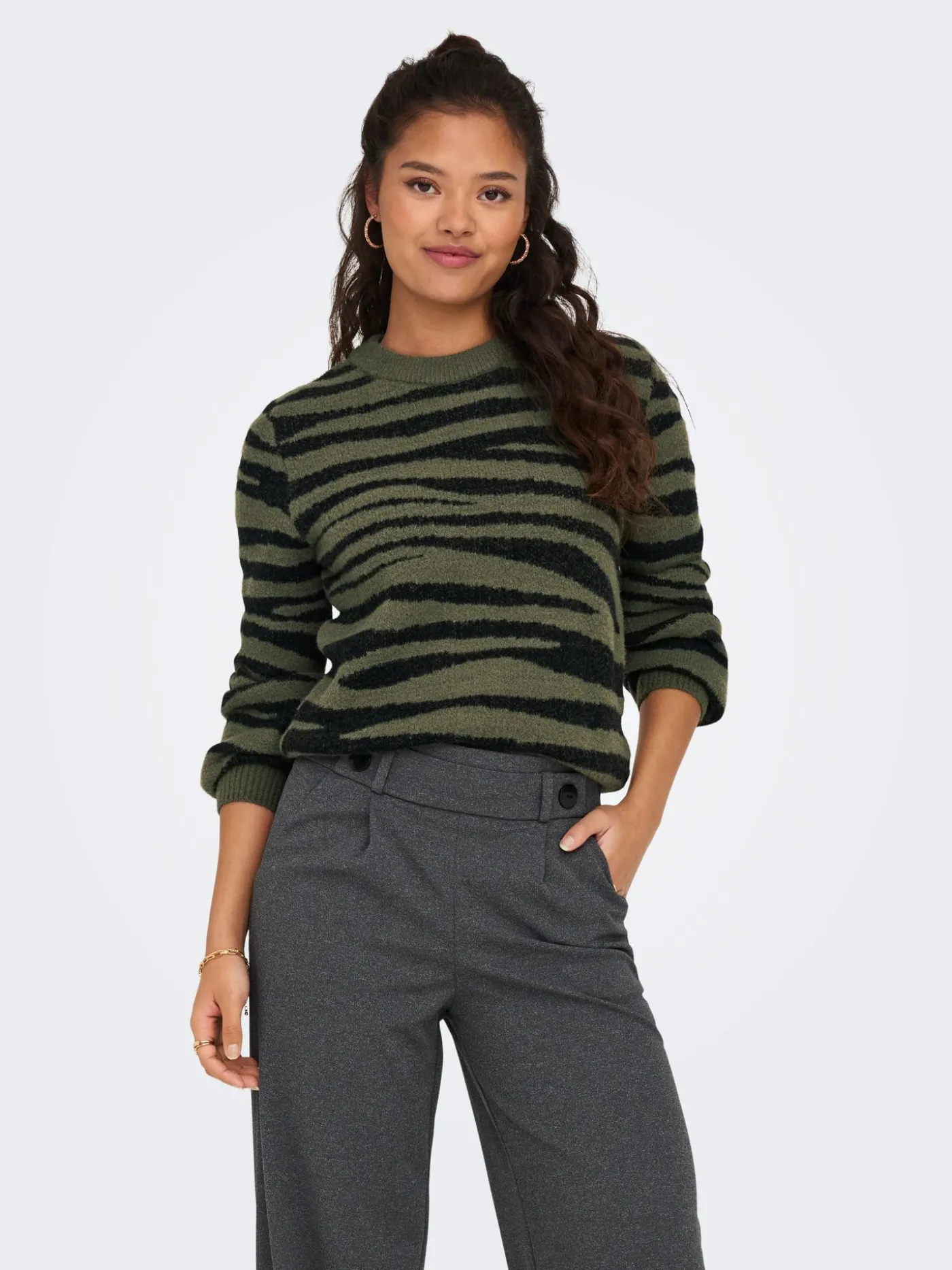 JDYLORRAINE ANIMAL L/S PULLOVER KNT