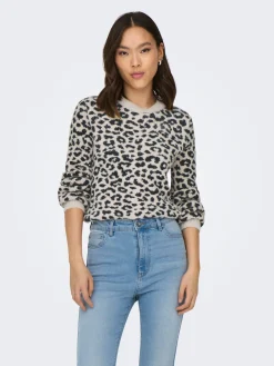 JDYLORRAINE ANIMAL L/S PULLOVER KNT