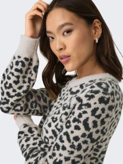 JDYLORRAINE ANIMAL L/S PULLOVER KNT