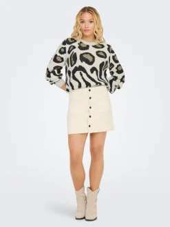 JDYLORRAINE ANIMAL L/S PULLOVER KNT