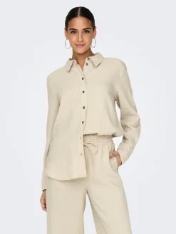 JDYSAY L/S LINEN LOOSE SHIRT WVN NO