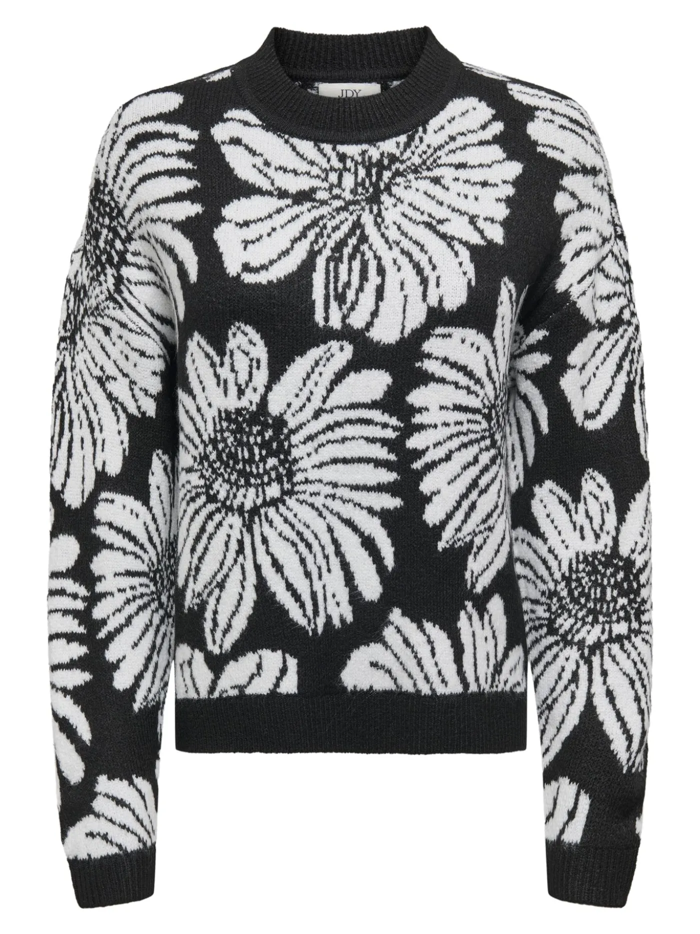 JDYSIGNE L/S O-NECK FLOWER JACQ PUL