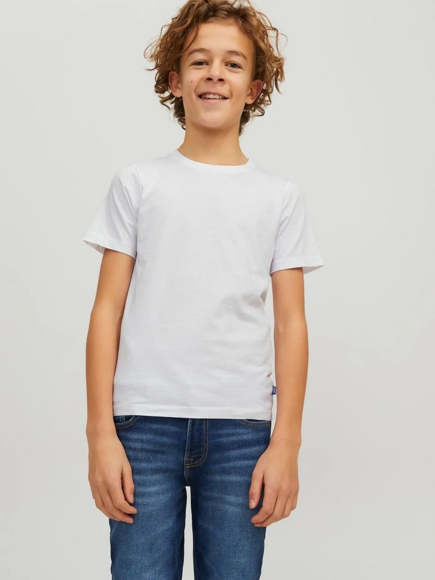 JJEORGANIC BASIC TEE SS O-NECK NOOS - White