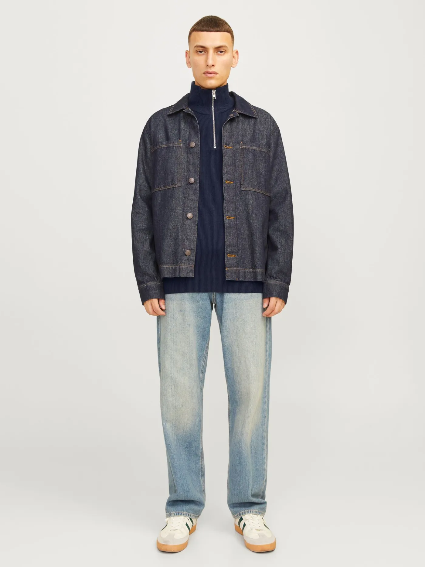 JJEPERFECT KNIT HALF ZIP SN