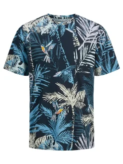 JJHAWAII AOP TEE SS CREW NECK