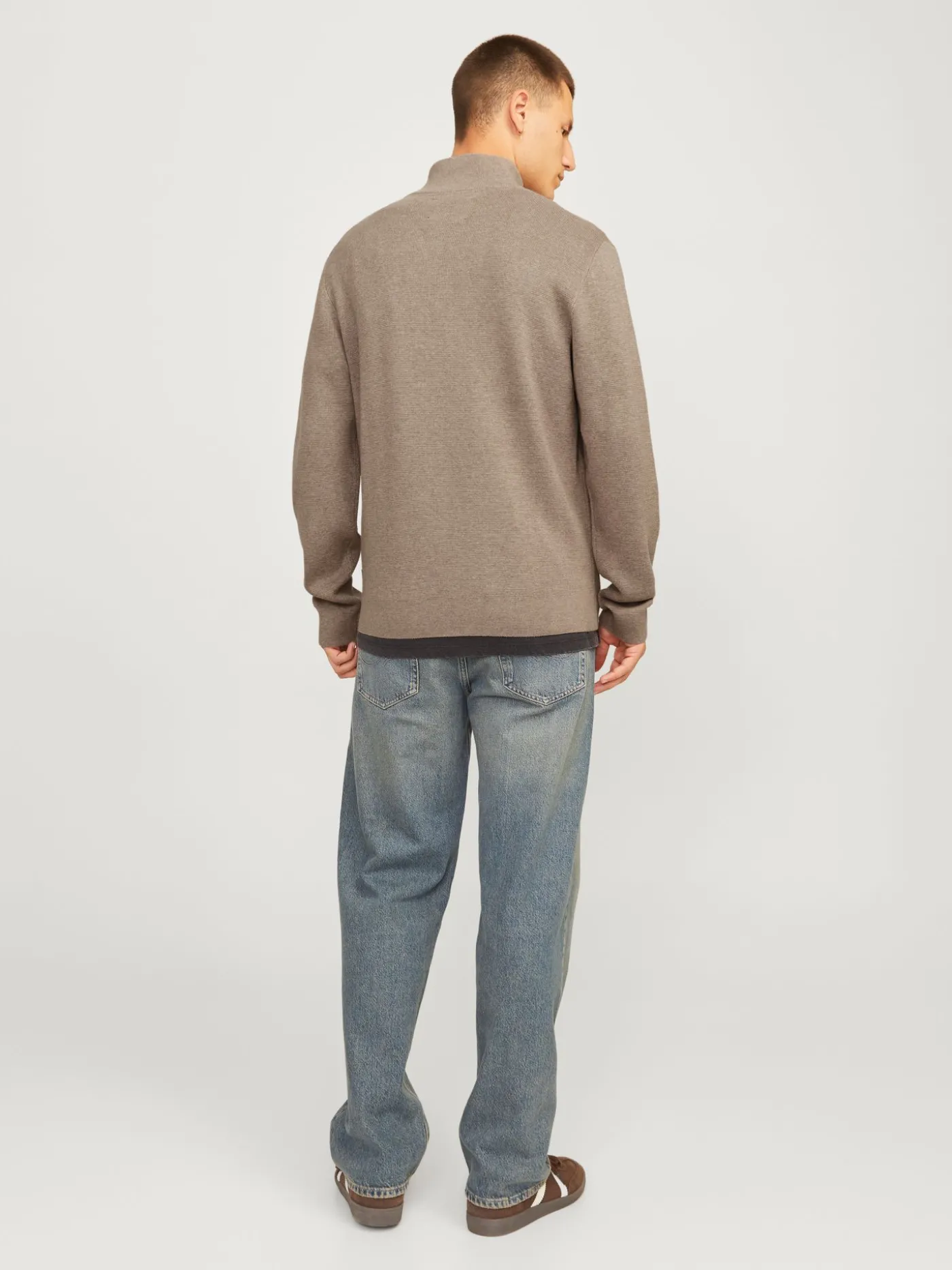 JPRBLAMILANO STITCH KNIT HALF ZIP S