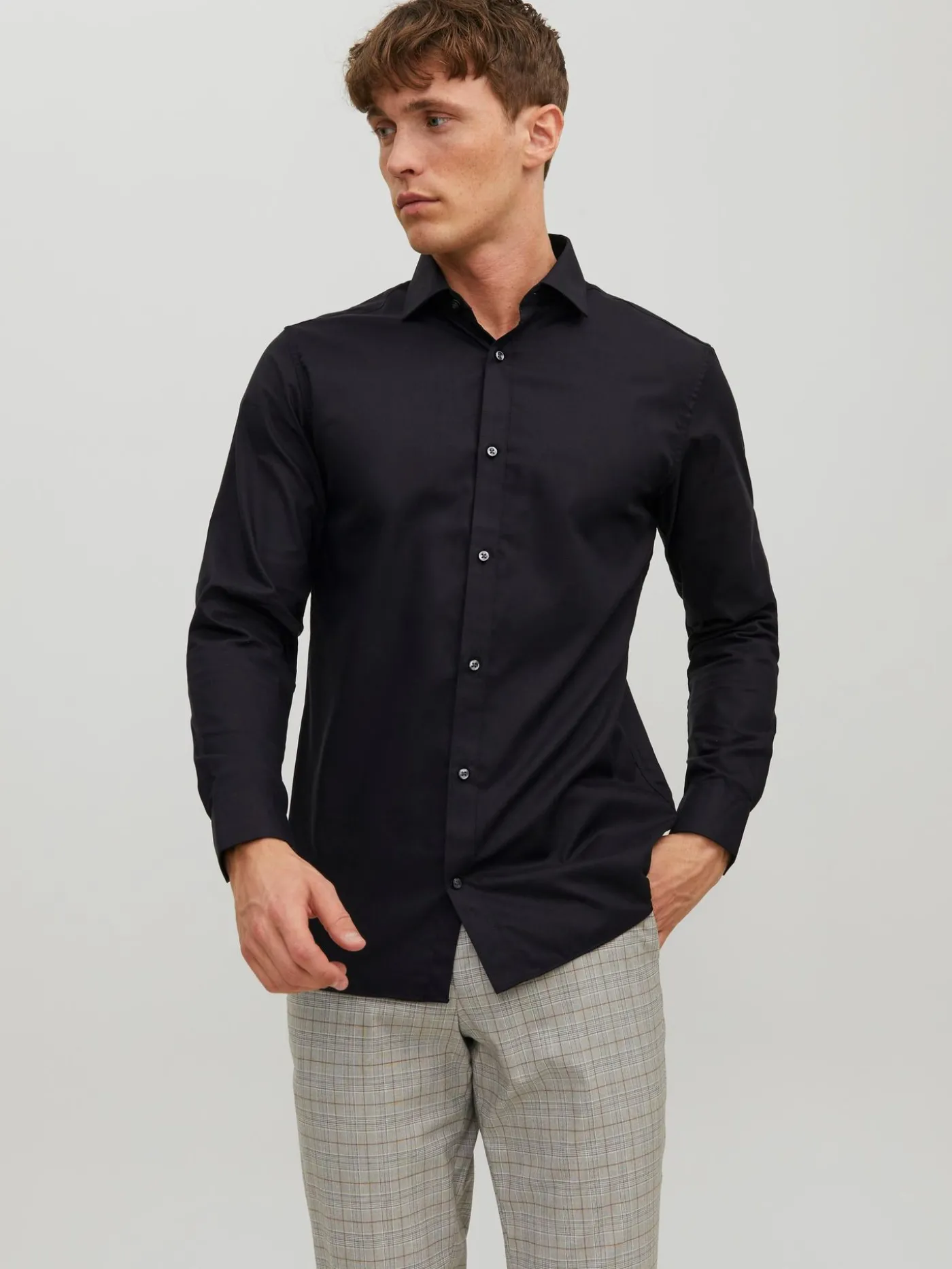 JPRBLAROYAL SHIRT L/S NOOS - Black/SLIM FIT