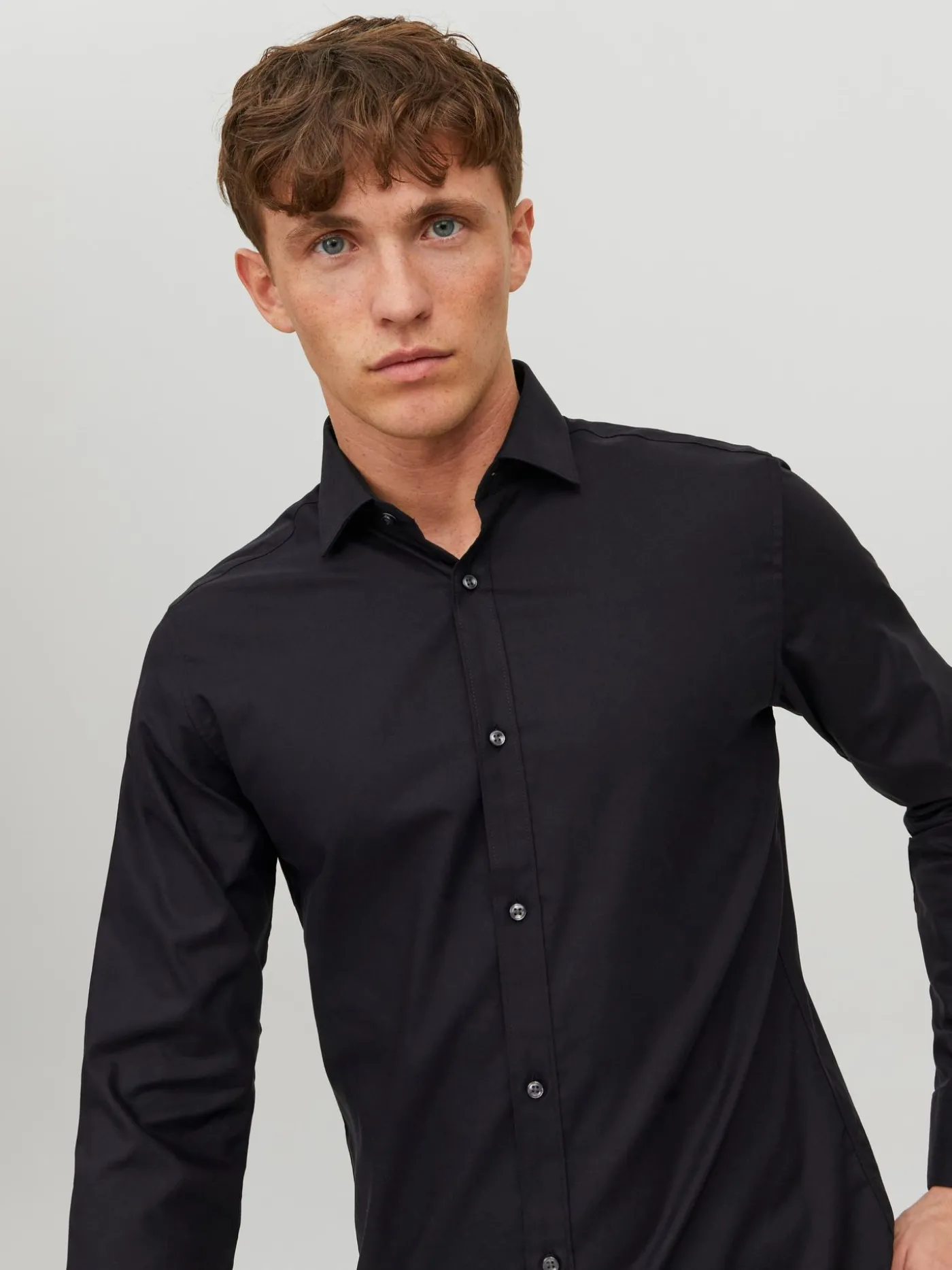 JPRBLAROYAL SHIRT L/S NOOS - Black/SLIM FIT