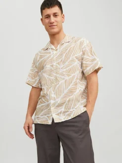JPRBLASUMMER LINEN LEAF RESORT SHIR
