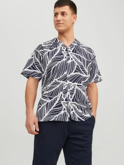 JPRBLASUMMER LINEN LEAF RESORT SHIR