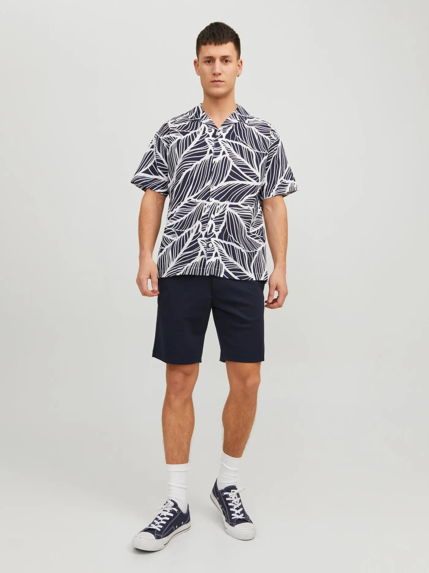 JPRBLASUMMER LINEN LEAF RESORT SHIR