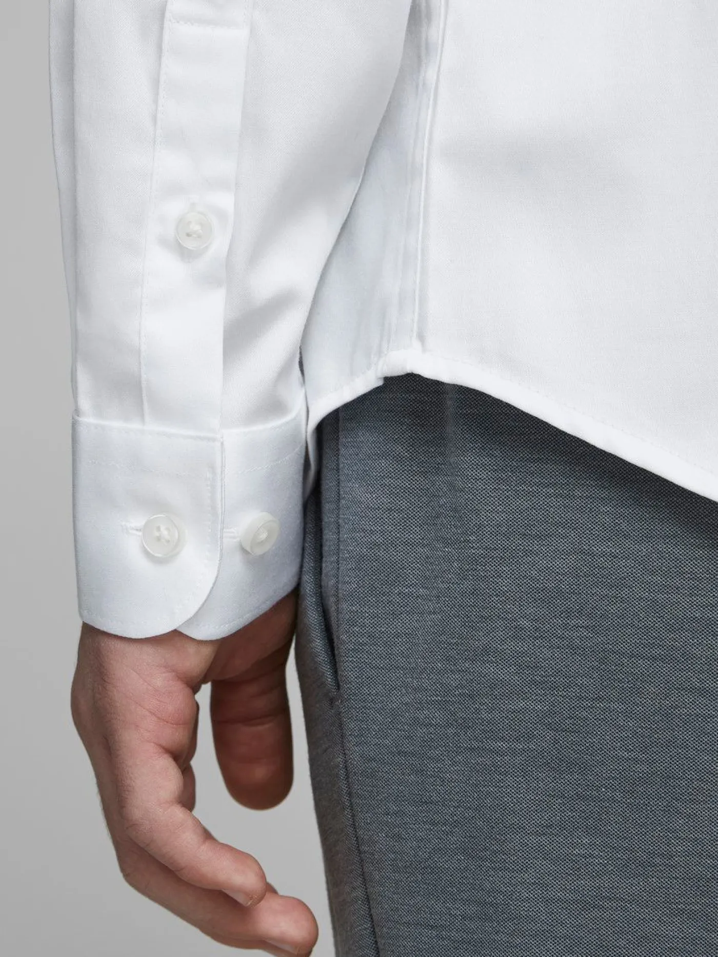 JPRPARMA SHIRT L/S NOOS JNR - White