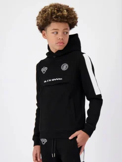 Jr.Anorak stripe hoodie