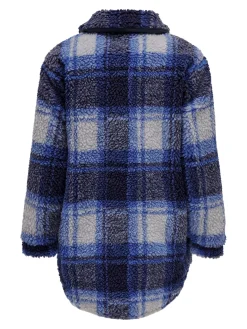 KOGCAMILLA TEDDY SHACKET AOP CP OTW - Blue Denim/W